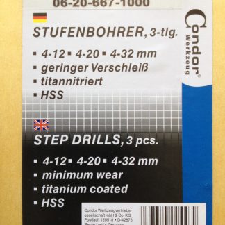 Lépcsős fúrószár készlet prémium minőség - titánium bevonat (4-32mm) CON443 - Image 3