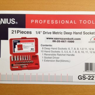 Dugókulcs készlet Genius Tools, 21 részes (5-13mm) 1/4" GS-221M - Image 4