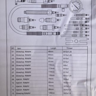 Diesel kompresszió mérő készlet prémium minőség AT1009 - Image 3