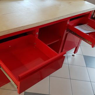 Satupad, 2 fiók + 2 szekrény, 1.7m (fa munkapaddal) TSK7522-L - Image 3