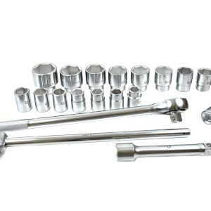 Dugókulcs készlet 6 lapú 3/4″ 19-50mm 21 részes fém kofferben G10112 - Image 2