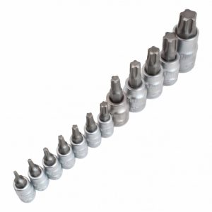 Torx plus bit dugókulcs készlet 1/4″, 3/8″, 1/2″ (12 részes) S-H125WT - Image 2