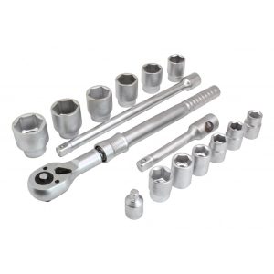 Dugókulcs készlet teleszkópos hajtókarral 19-50mm 3/4″ (16 részes) S-34166SH - Image 2