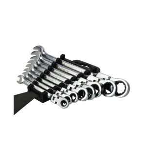 Csuklós racsnis csillag villáskulcs készlet 8-22mm 8 részes G10338 - Image 2