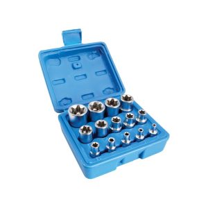 E-torx dugókulcs készlet E4-E24 (1/4″, 3/8″, 1/2″) 14 részes S-P14ES - Image 2