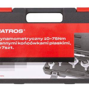Nyomatékkulcs 10–75 Nm, cserélhető villás fejekkel, 7 részes QS51075 - Image 2